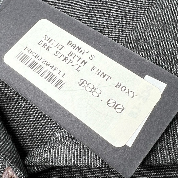 NWT BY JJ Women's Long Sleeve Button Down Grey Stretch Blouse Top Size L - Picture 15 of 16